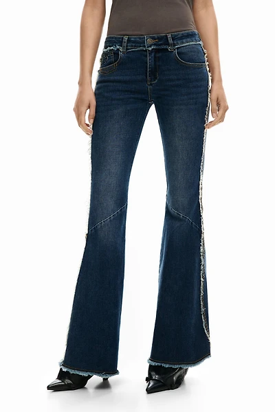 Desigual Women's Frayed Flare Jeans