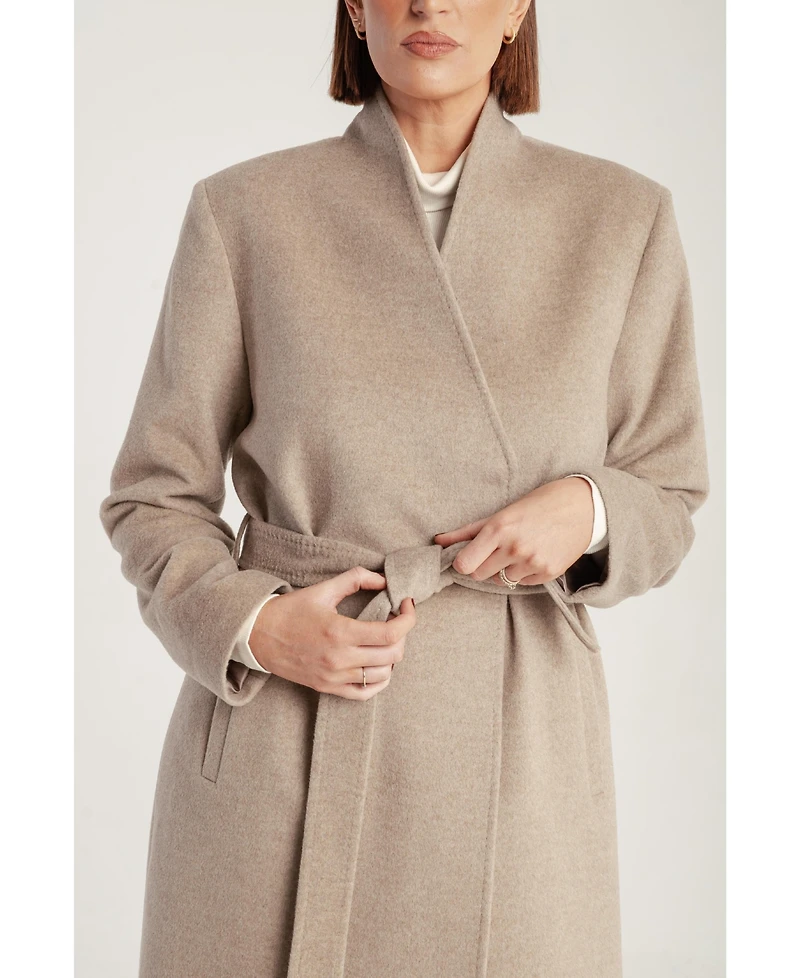 1982 Women's Cashmere Belted Long Coat