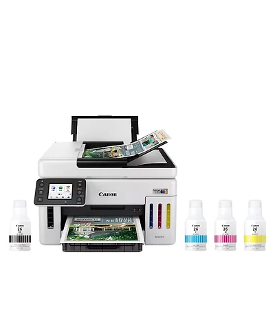 Canon Maxify GX6120 Wireless MegaTank Duplex All-in-One Inkjet Color Printer, White