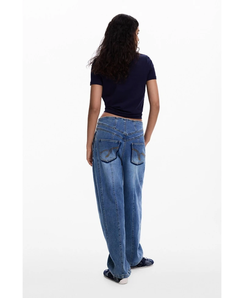 Desigual Women's Balloon jeans with seams