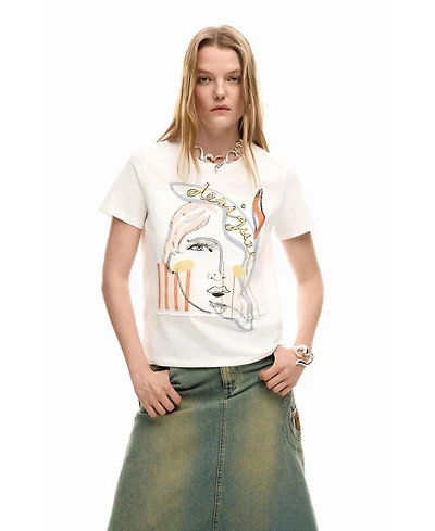 Desigual Women's Logo face t-shirt