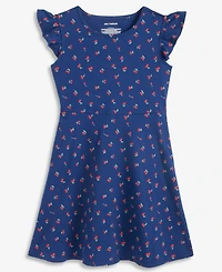 Epic Threads Girls' 5-20 Cotton Cherries-Print Flutter-Sleeve Dress, Macy's Exclusive