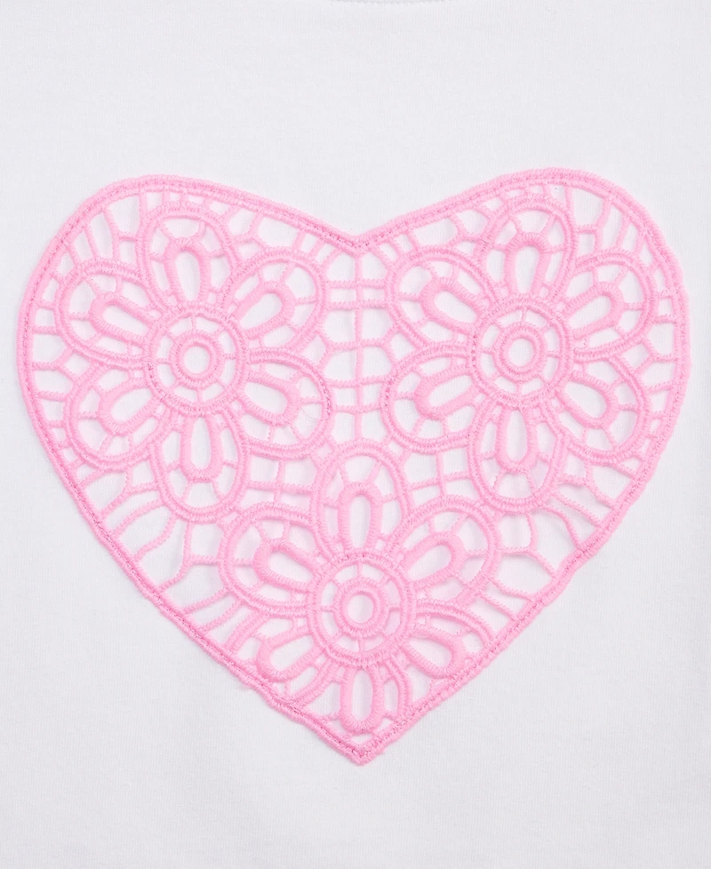 Epic Threads Girls' Xs-xl Heart Relaxed Cropped Tee, Macy's Exclusive