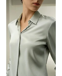 Lilysilk Women's Elegant Silk Slim Fit Shirt