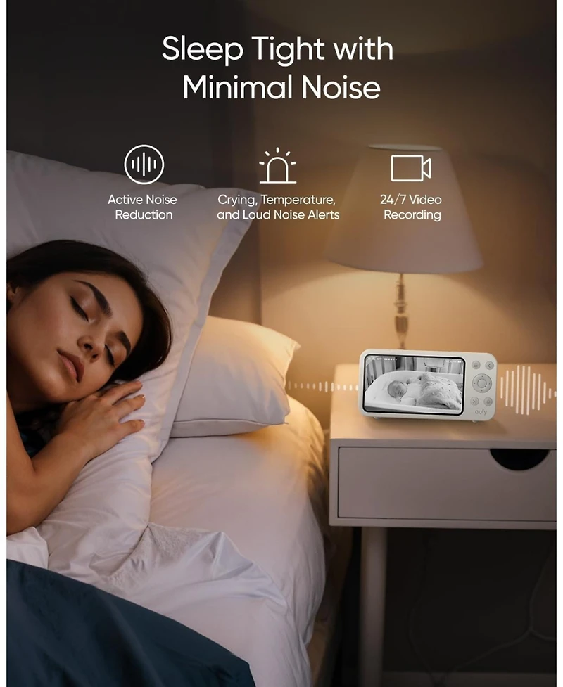 eufy Baby Monitor E20, 2K Resolution, 5'' 720p Display