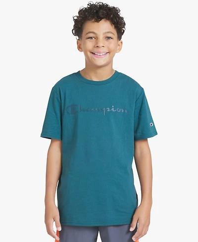 Champion Boys' 8-20 Silicone Logo Crewneck T-Shirt