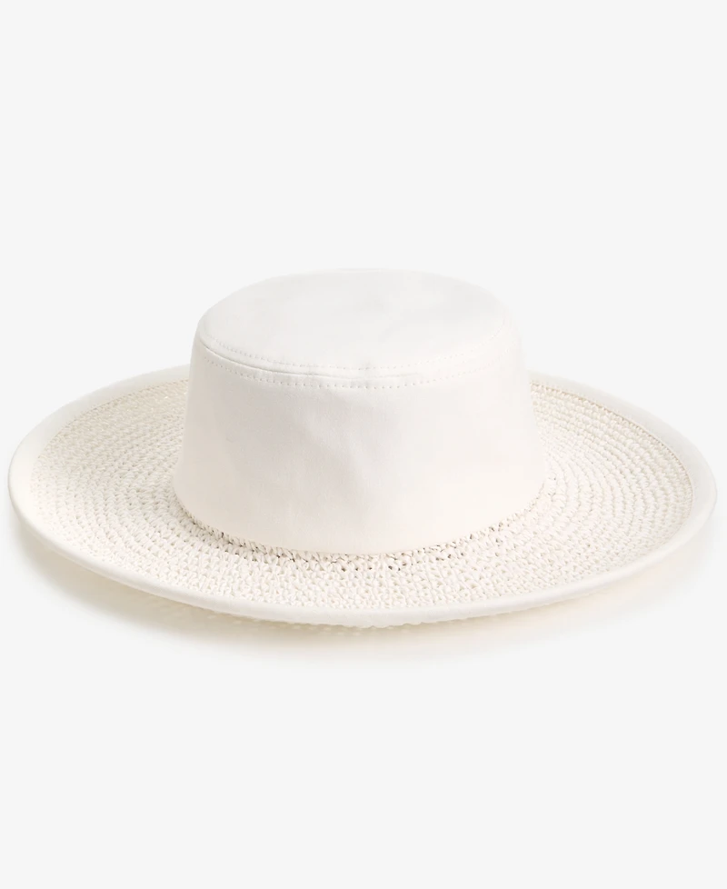 Giani Bernini Canvas Straw Bucket Hat, Macy's Exclusive