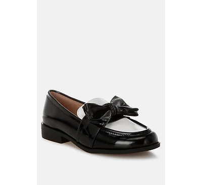 London Rag Women's Araminta Classic Chunky Bow Loafers