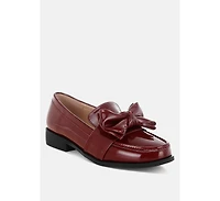 London Rag Women's Araminta Classic Chunky Bow Loafers