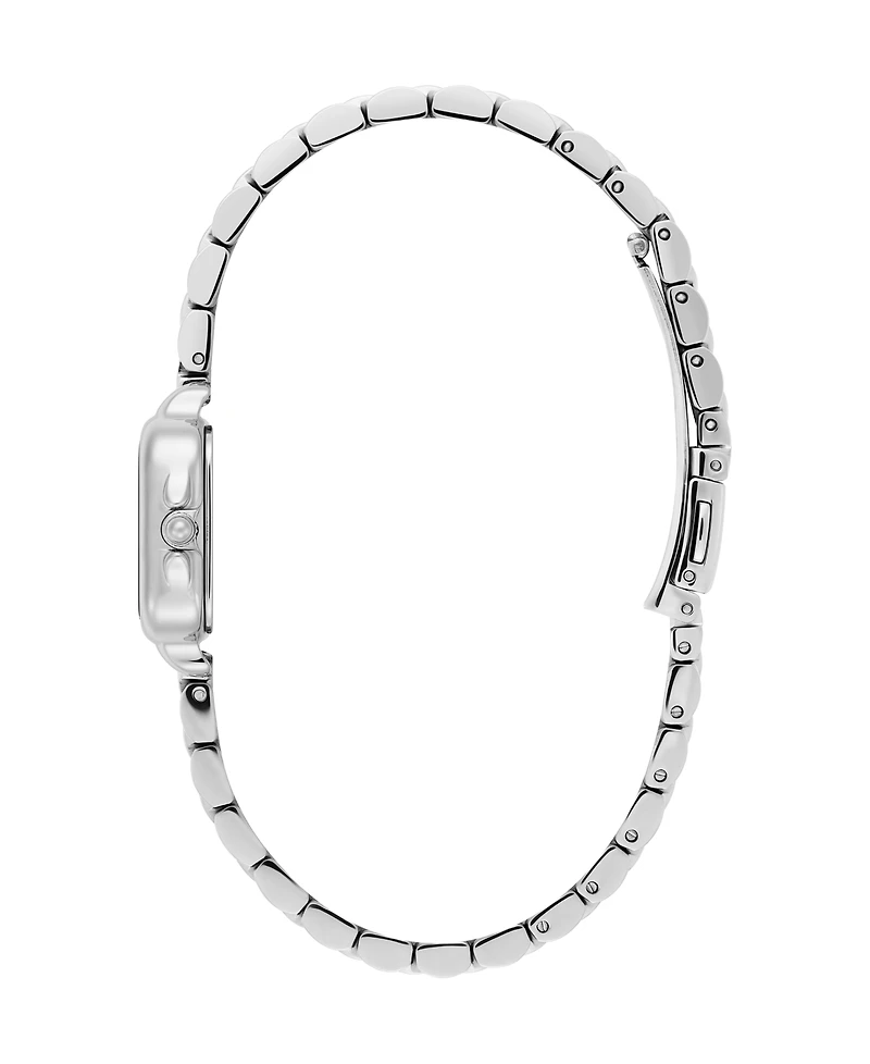 Olivia Burton Women's Mini Grosvenor Silver Tone Stainless Steel Bracelet Watch, 20mm