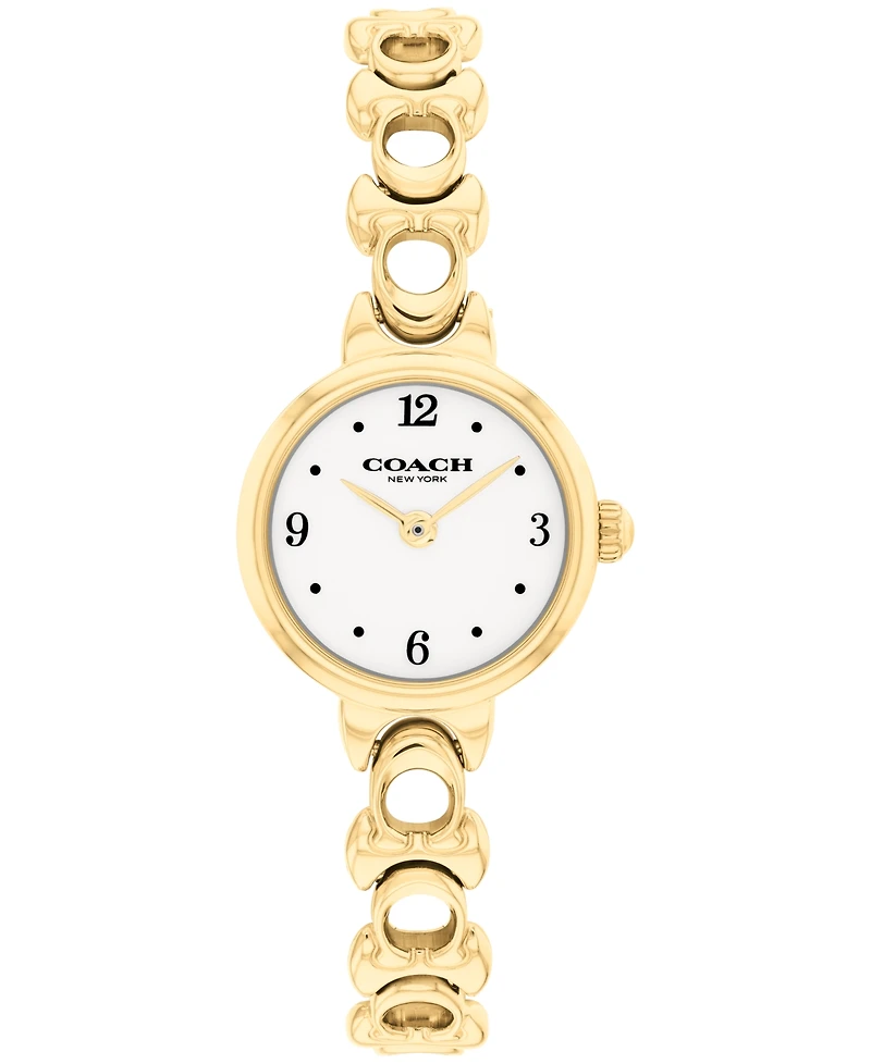 Coach Women's Iris Gold Tone Stainless Steel Bracelet Watch, 22.5mm