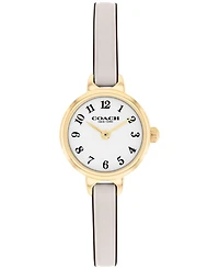 Coach Women's Iris Chalk Leather Strap Watch, 22.5mm