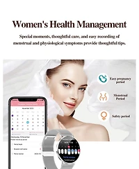 Ruxing smart H06 Women s Amoled Smartwatch Stylish round dial, aluminum frame, fitness tracker for daily wear & sports.