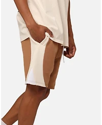 Carre Men's C Star Panelled Shorts Tobacco