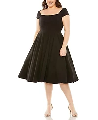 Mac Duggal Women's Ieena Sequined One Shoulder Bishop Sleeve Trumpet Gown