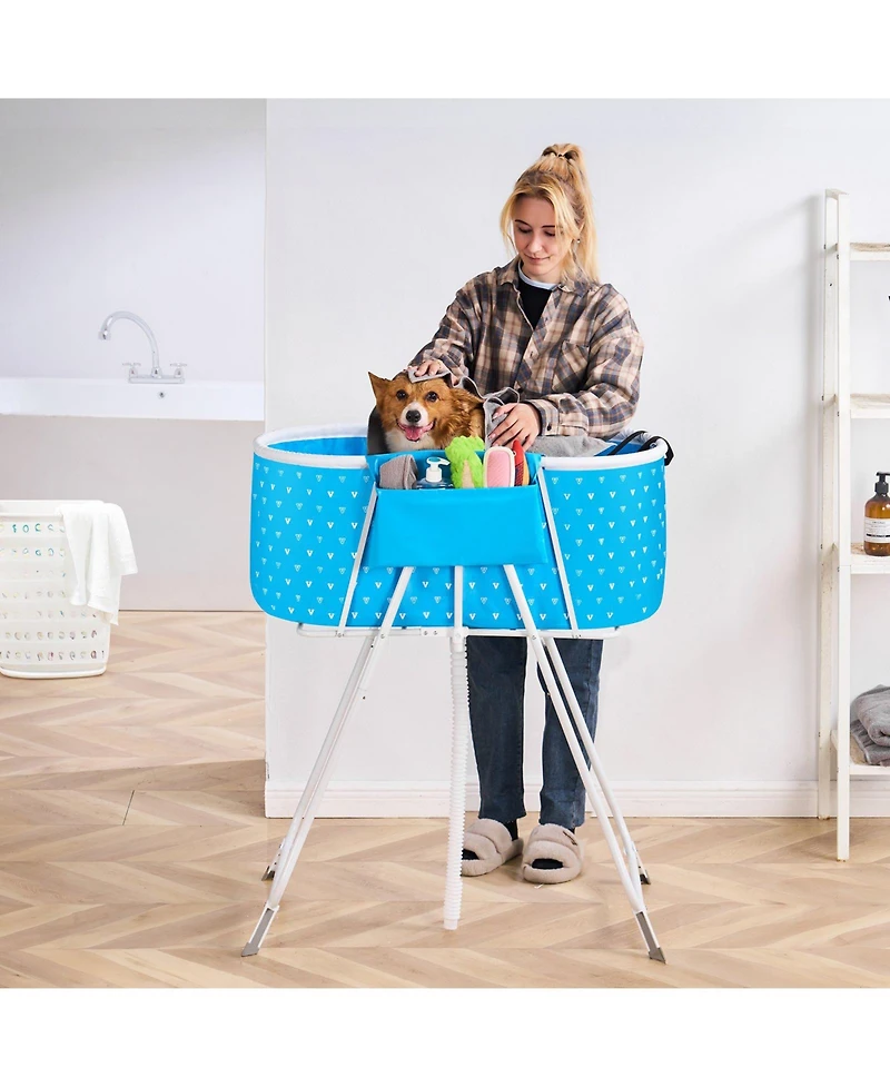 Cozito Portable Foldable Elevated Pet Bathtub