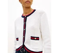 Tommy Hilfiger Women's Crewneck Cardigan Sweater