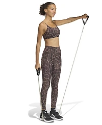 adidas Women's Optime Essentials Workout Leopard Print Bra