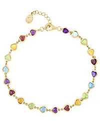 Effy Collection Multi-Gemstone (5-5/8 ct. t.w.) Bracelet in 14k Yellow Gold Over Silver