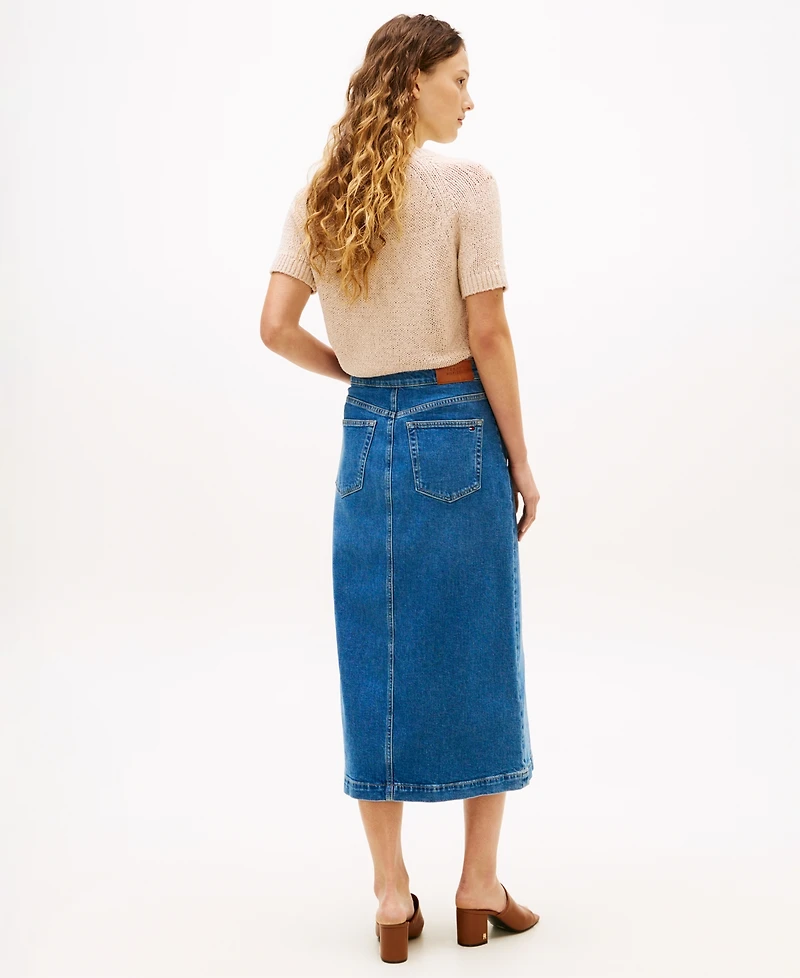 Tommy Hilfiger Women's Denim Midi Skirt