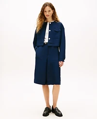 Tommy Hilfiger Women's Tailored Crew Neck Cropped Jacket