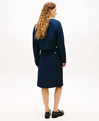 Tommy Hilfiger Women's Tailored Crew Neck Cropped Jacket