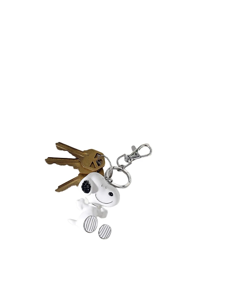 Peanuts Snoopy Keychain, Silver-Tone Enamel Bag Charm