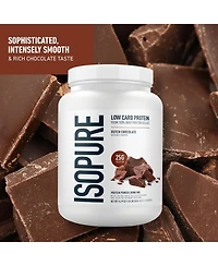 Isopure Low Carb 100% Pure Whey Isolate Protein Powder, Dutch Chocolate, 25g Protein, 14 Servings Tub