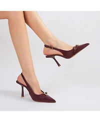 Berness Women's Coraline Slingback Heels with Ornamental Buckle