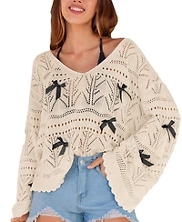 Cupshe Women's Knot Today Beige Cover-Up Top