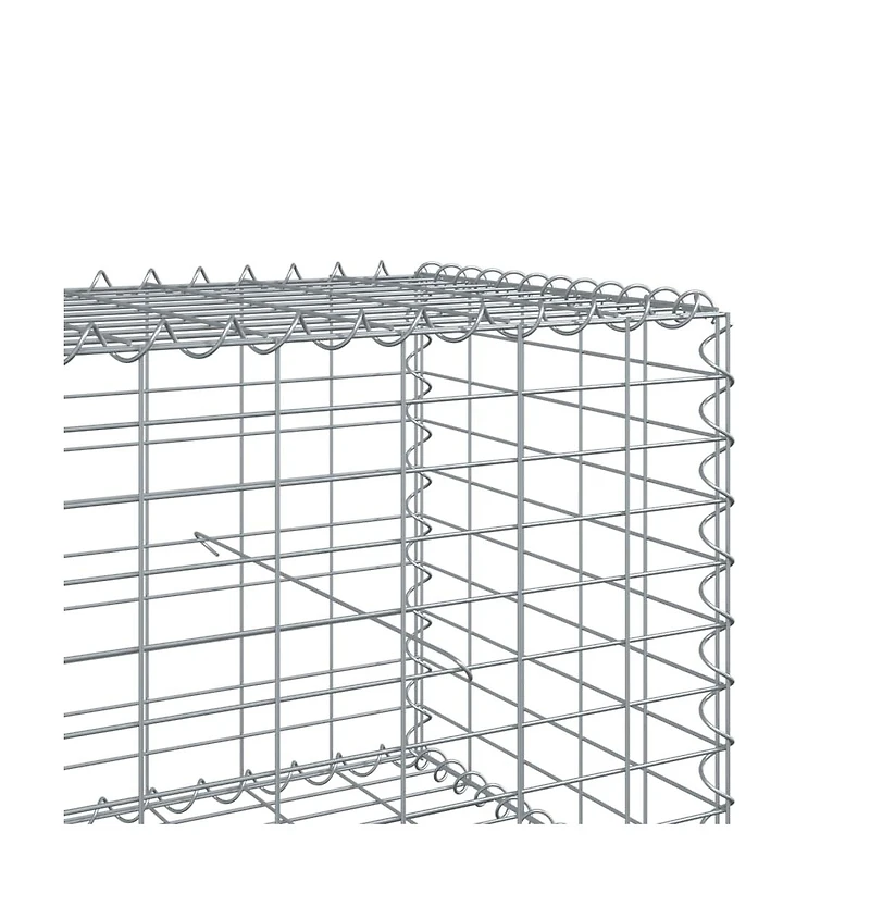 vidaXL Gabion Basket Silver Galvanized Iron Large Heavy Weight Capacity