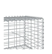 vidaXL Gabion Basket Silver Galvanized Iron Large Heavy Weight Capacity