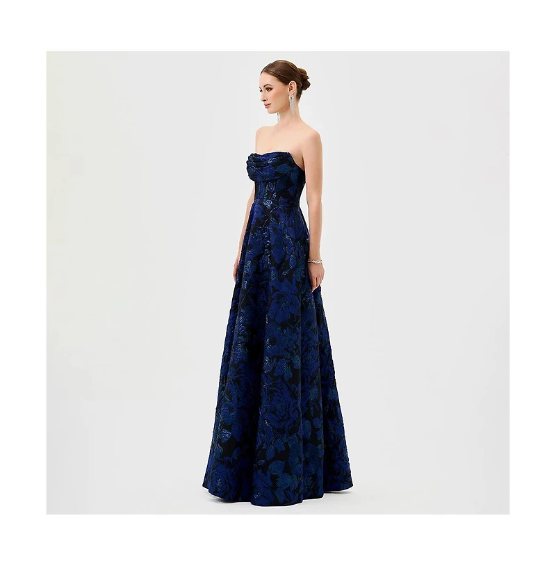 Bariano Women's Zafiya Strapless Ball Gown