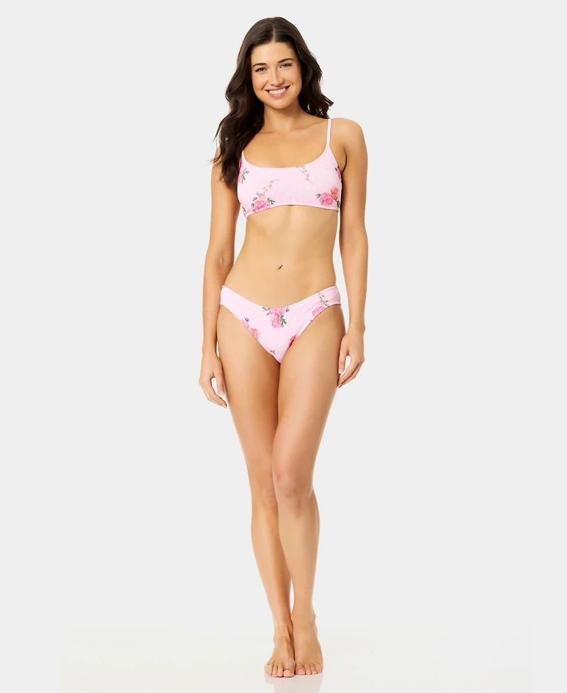 California Waves Women's Solid Low-Rise Swim Bottoms