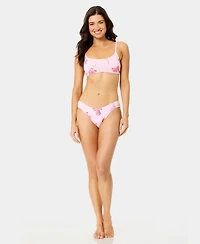 California Waves Women's Solid Low-Rise Swim Bottoms