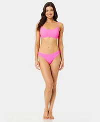 California Waves Women's Solid Low-Rise Swim Bottoms