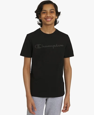Champion Boys' 8-20 Silicone Logo Crewneck T-Shirt