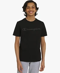 Champion Boys' 8-20 Silicone Logo Crewneck T-Shirt