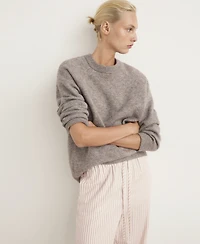 Mango Women's Woven Striped Flannel Pants