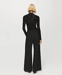 Mango Women's Jacquard Jumpsuit