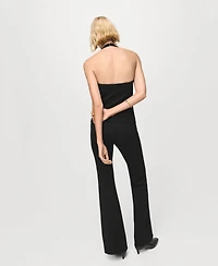 Mango Women's Buttons Halter-Neck Vest