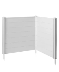 Casafield 42" x 42" Privacy Screen - Outdoor Vinyl Fence Panel Enclosure for Ac / Trash Bins / Pool Equipment - White