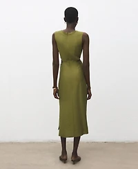 Mango Women's Cut-Out Crinkled-Effect Dress