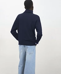 Mango Women's Draped Turtleneck Sweater