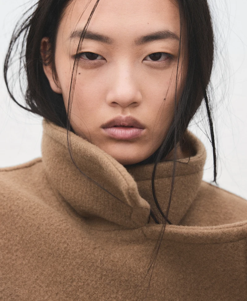 Mango Women's Double-Breasted Manteco Wool Coat