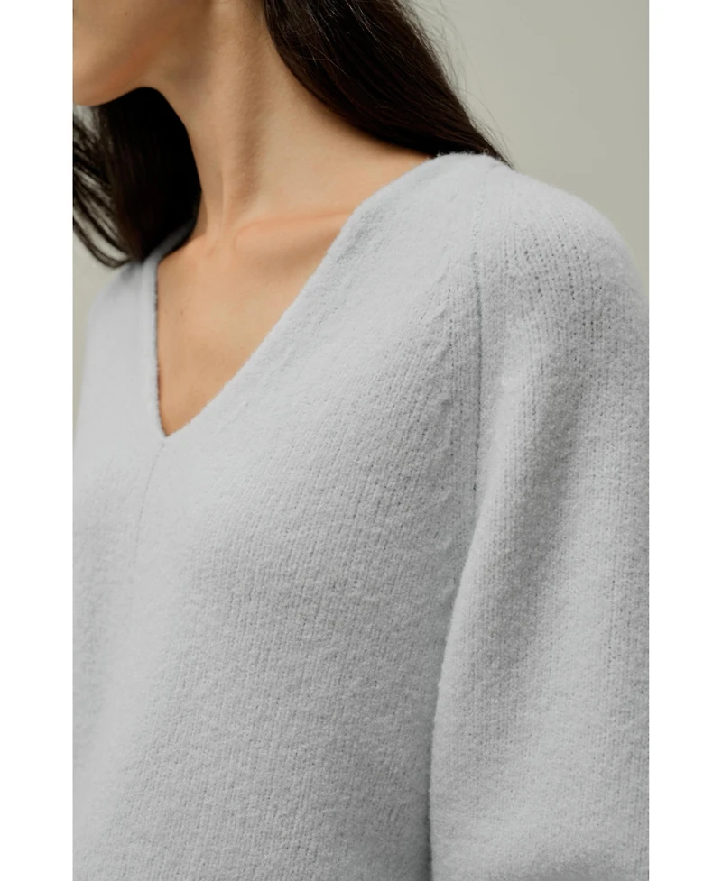 Lilysilk Women's Boucle Knit Silk-Cashmere Sweater