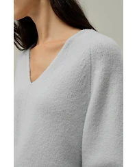 Lilysilk Women's Boucle Knit Silk-Cashmere Sweater