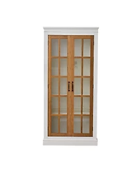 Boyel Living 71.2 Inches Freestanding Pantry Cabinet with Glass Doors and Adjustable Shelves