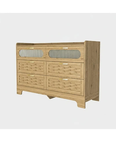 Boyel Living 6 Drawer Dresser for Bedroom and Multi-Purpose Storage