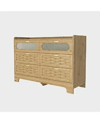 Boyel Living 6 Drawer Dresser for Bedroom and Multi-Purpose Storage